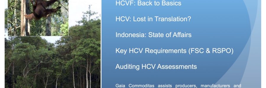 Auditing HCV for FSC & RSPO, Key issues and indicators for auditors
